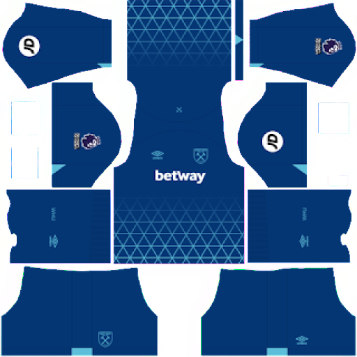 West Ham Third kit 2023-2024 Dream League Soccer 2019 / FTS