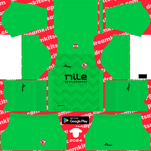 Zamalek SC GK Away kit 2023-2024 Dream League Soccer 2019 / FTS